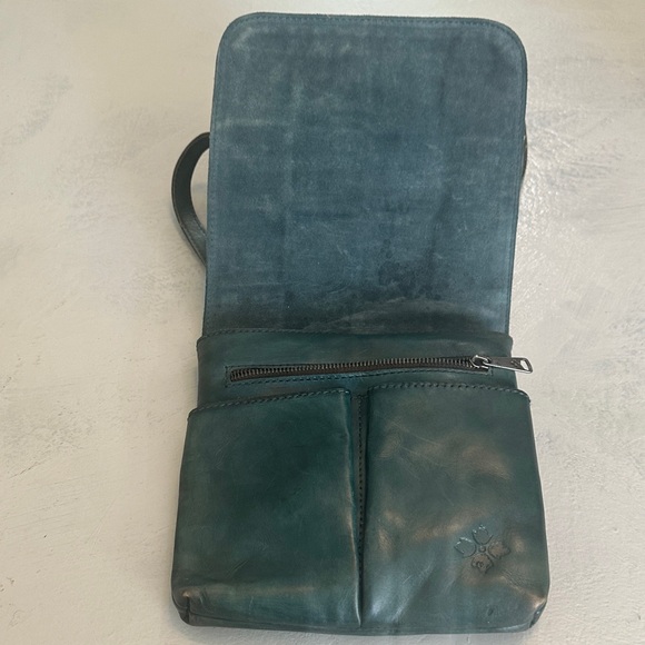 Patricia Nash Teal Leather Crossbody Bag - Picture 2 of 4